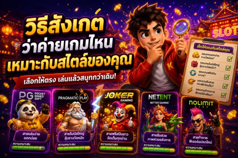วิธีสังเกตว่าค่ายเกมไหนเหมาะกับสไตล์ของคุณ