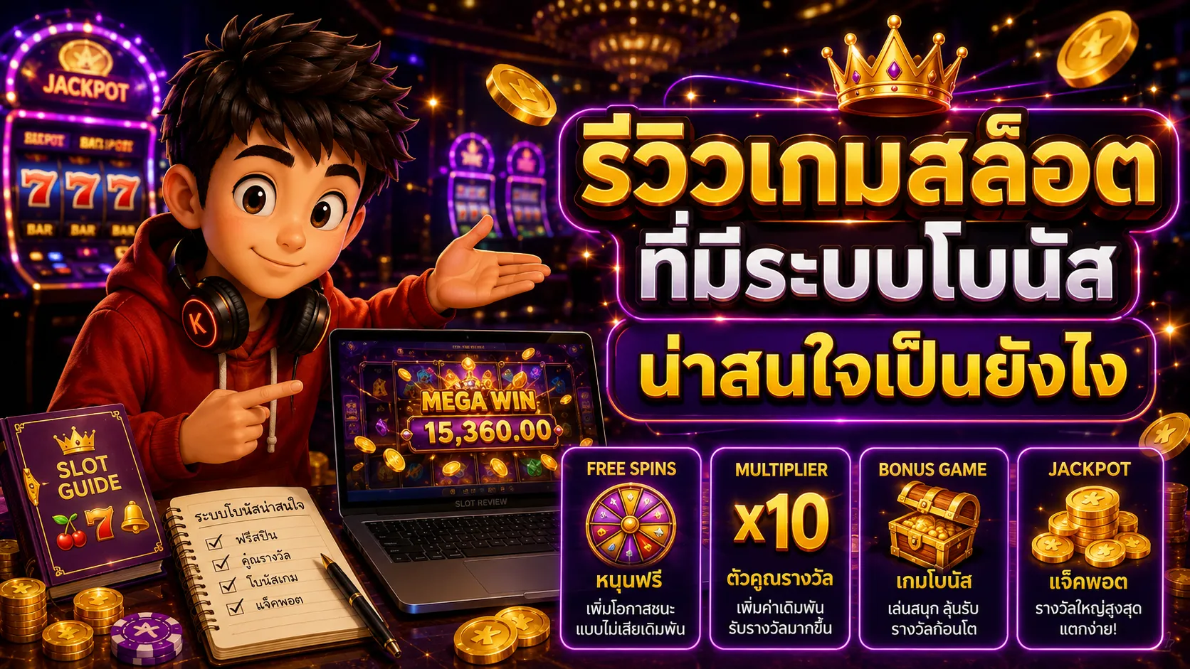 รีวิวเกมสล็อตที่มีระบบโบนัสน่าสนใจเป็นยังไง